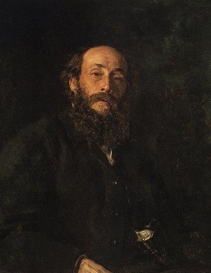 llya Yefimovich Repin Portrait of painter Nikolai Nikolayevich Ghe oil painting picture